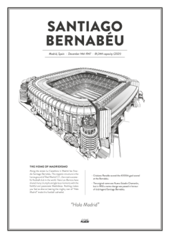 Santiago Bernabeu - Real Madrid arena  - stadium poster
